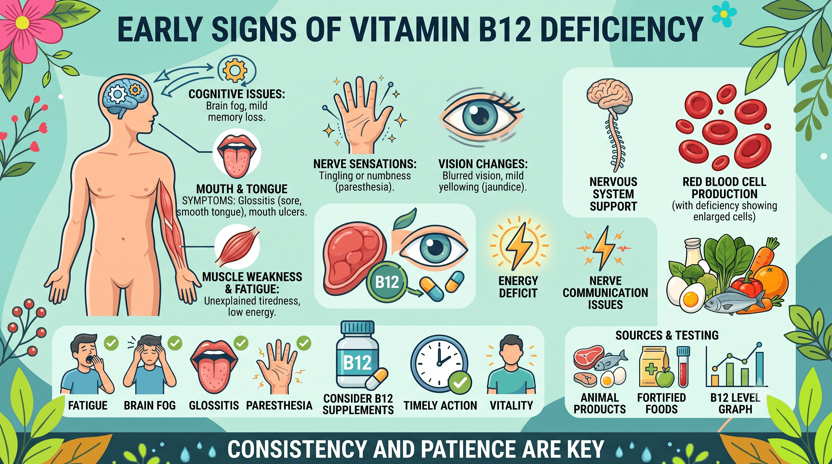 Early Signs of Vitamin B12 Deficiency Most People Ignore